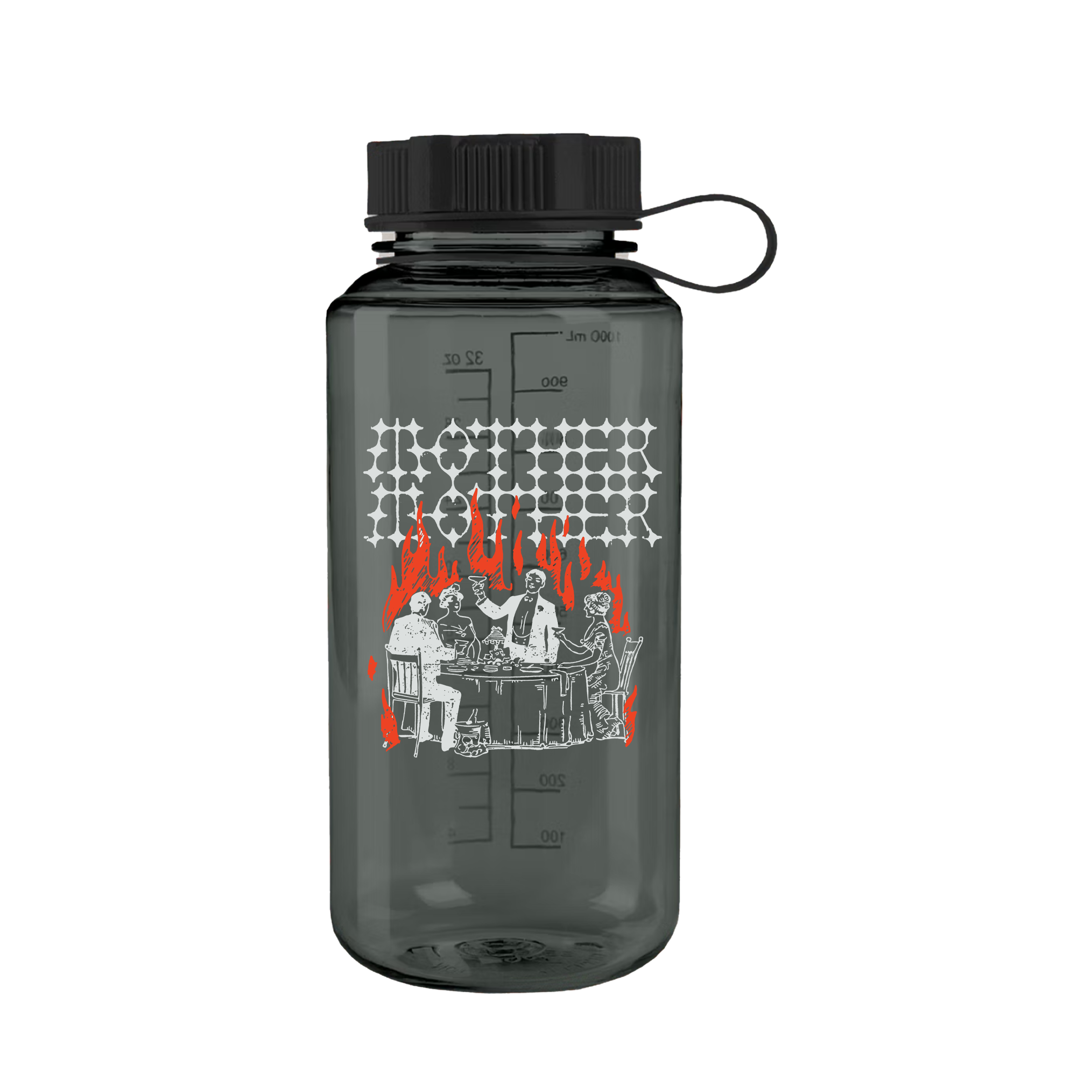 Dinner on Fire Water Bottle