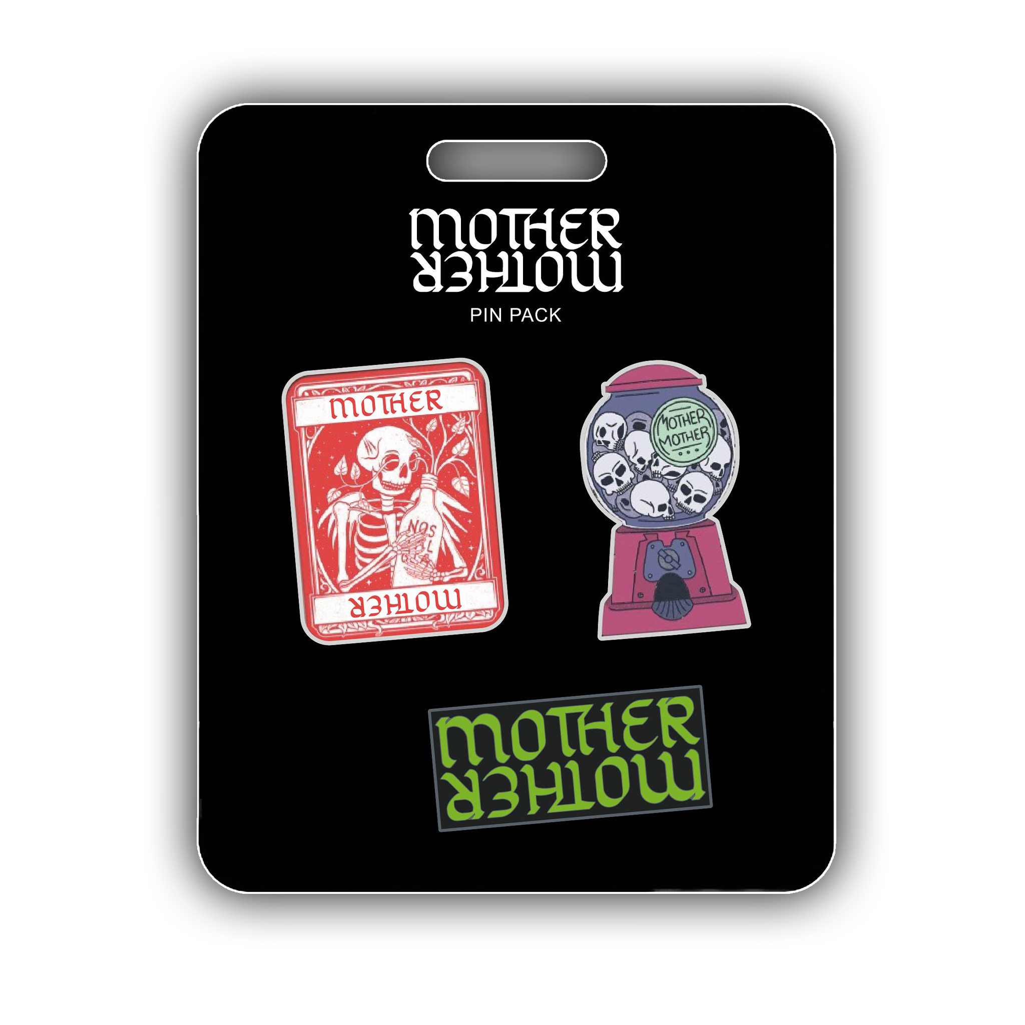 Tarot Card & Skull Machine Enamel Pin Pack